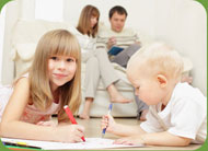 kids on floor enjoying radiant heating