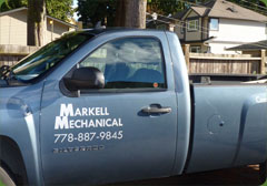 Markell Mechanical plumbing and heating truck